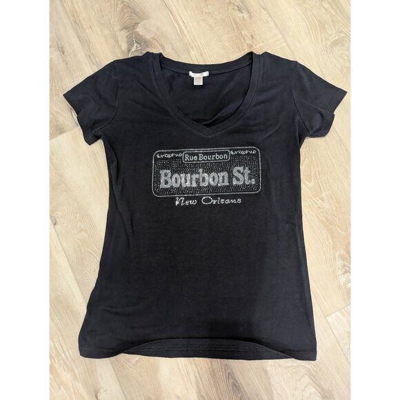 Blingy Bourbon Street New Orleans Souvenir T-shirt - Picture 7 of 11